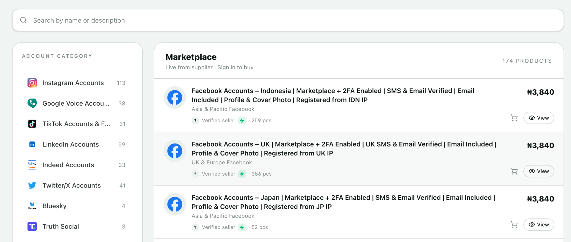 AcctStamp marketplace preview